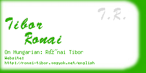 tibor ronai business card